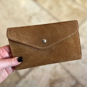 Westport Vintage 1970s Brown Suede Womens Leather Wallet Brasil